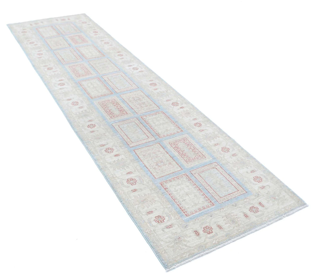 Afghan Runner Rug 2' 8" x 9' 8" Hand-Knotted | No. AT97085