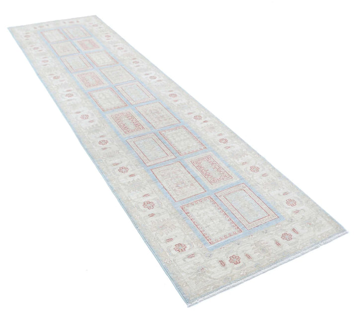 Afghan Runner Rug 2' 8" x 9' 8" Hand-Knotted | No. AT97085
