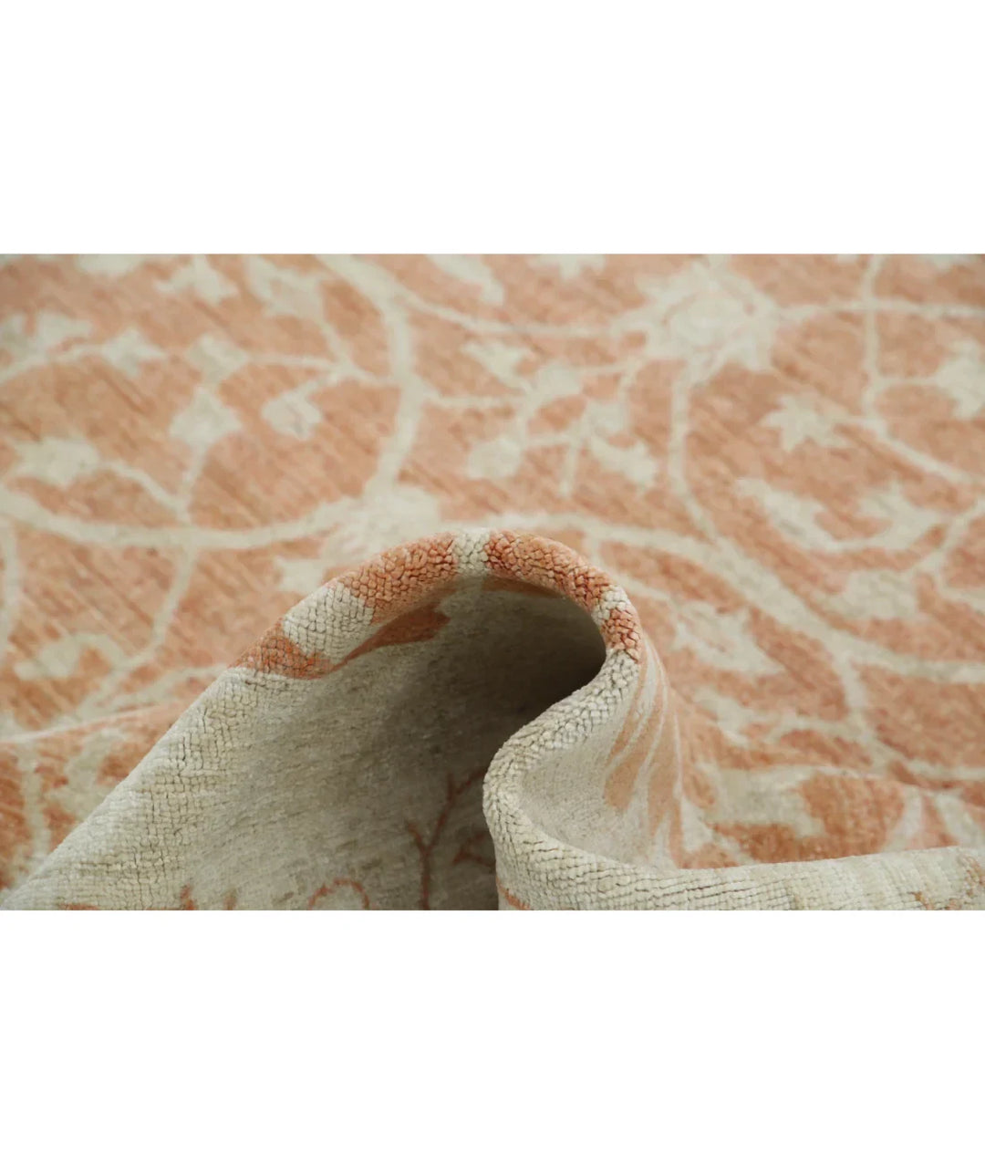 Orange Afghan Ziegler Rug 8' 0" x 11' 2" Hand-Knotted | No. AT97107