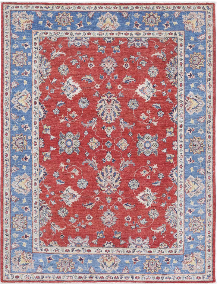 Afghan Ziegler Farhan Rug 4' 10" x 6' 5" Hand-Knotted | No. AT97175