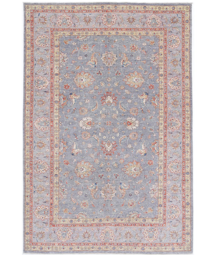 Afghan Ziegler Rug 6' 7" x 9' 10" Hand-Knotted | No. AT97229
