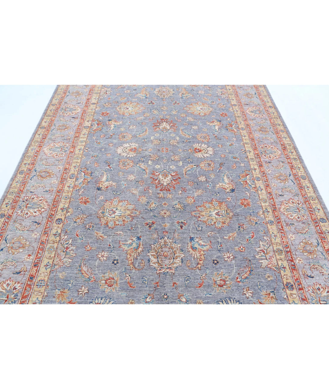Afghan Ziegler Rug 6' 7" x 9' 10" Hand-Knotted | No. AT97229