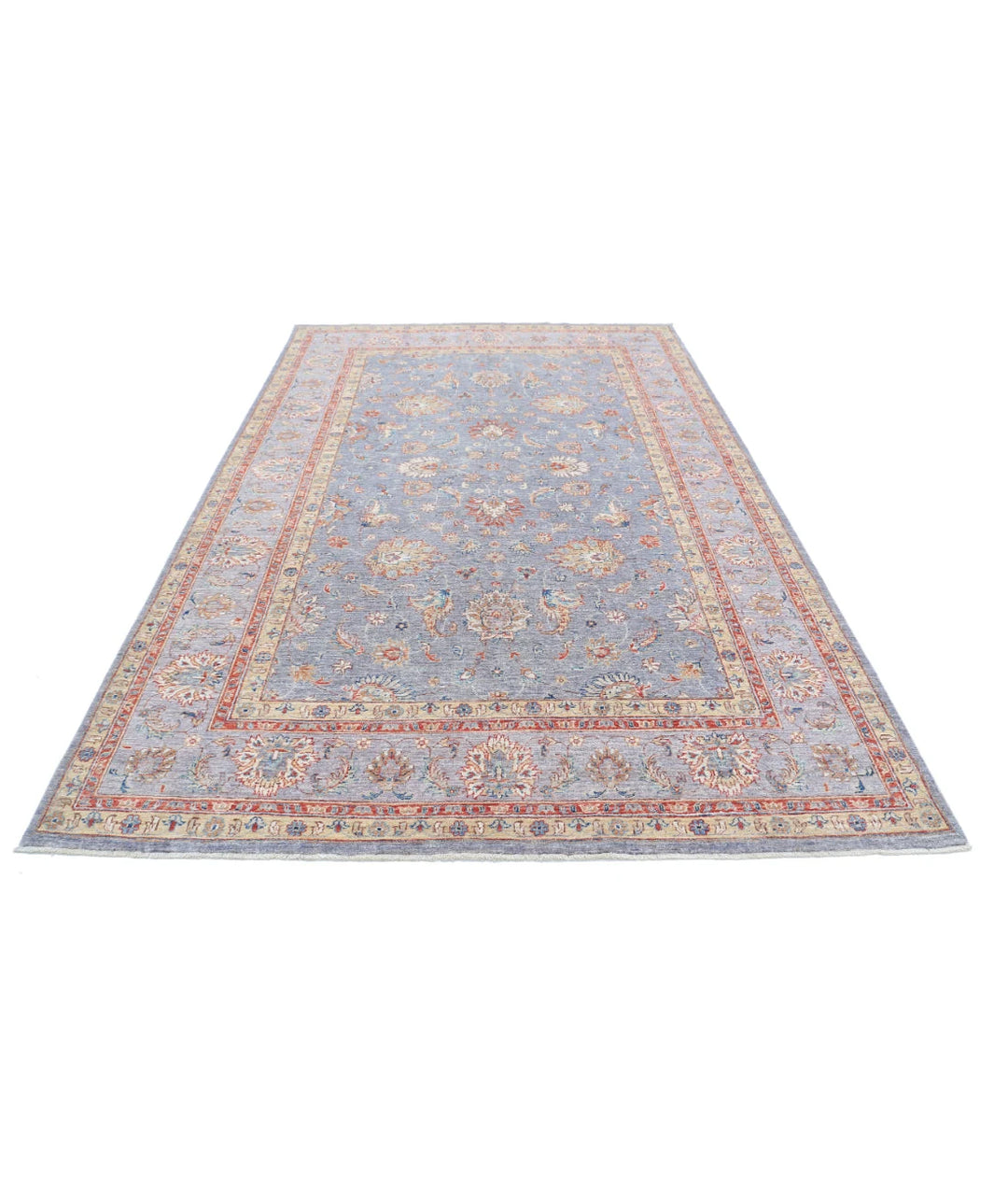 Afghan Ziegler Rug 6' 7" x 9' 10" Hand-Knotted | No. AT97229