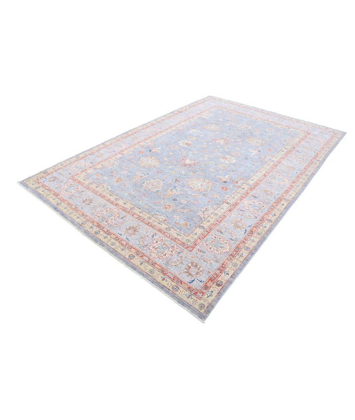 Afghan Ziegler Rug 6' 7" x 9' 10" Hand-Knotted | No. AT97229