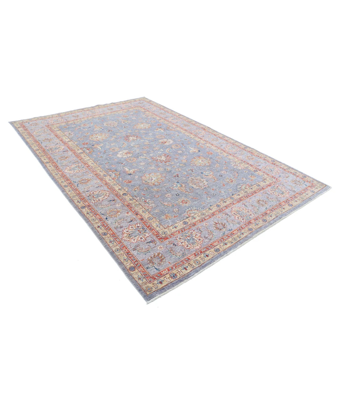 Afghan Ziegler Rug 6' 7" x 9' 10" Hand-Knotted | No. AT97229