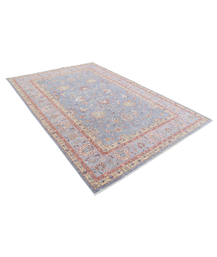 Afghan Ziegler Rug 6' 7" x 9' 10" Hand-Knotted | No. AT97229