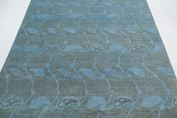 Afghan Overdye Rug 5' 11" x 8' 2" Hand-Knotted | No. AT97301