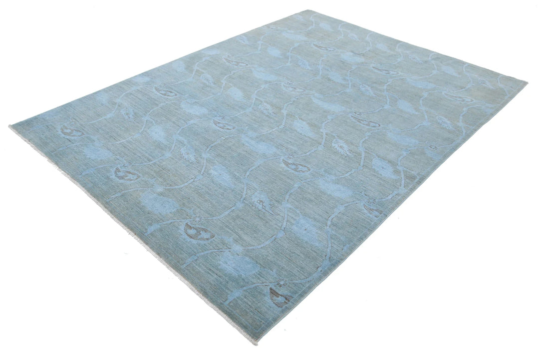 Afghan Overdye Rug 5' 11" x 8' 2" Hand-Knotted | No. AT97301