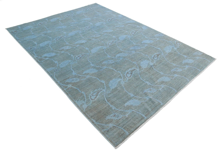 Afghan Overdye Rug 5' 11" x 8' 2" Hand-Knotted | No. AT97301