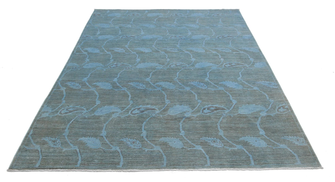 Afghan Overdye Rug 5' 11" x 8' 2" Hand-Knotted | No. AT97301