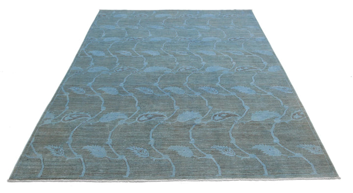 Afghan Overdye Rug 5' 11" x 8' 2" Hand-Knotted | No. AT97301