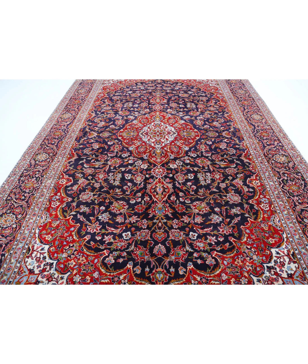 Persian Kashan Rug 9' 0" x 13' 2" Hand-Knotted | No. AT97329