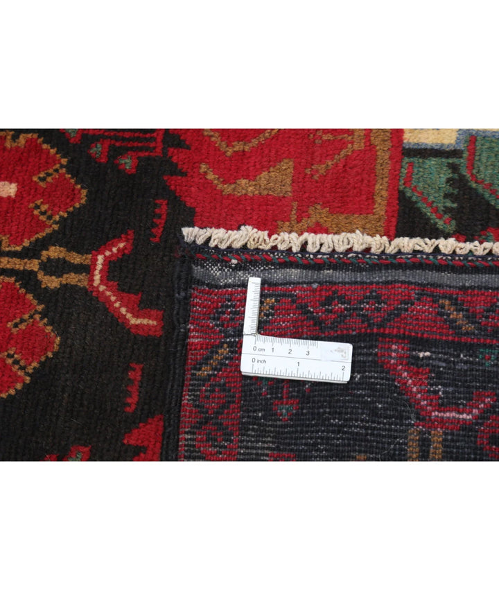 Red Afghan Baluchi Rug 2' 10" x 4' 6" Hand-Knotted | No. AT97406