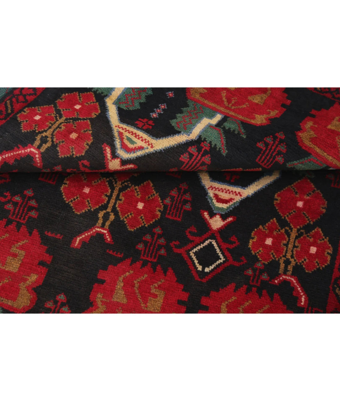 Red Afghan Baluchi Rug 2' 10" x 4' 6" Hand-Knotted | No. AT97406