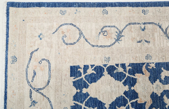 Afghan Ziegler Rug 5' 5" x 7' 7" Hand-Knotted | No. AT97448