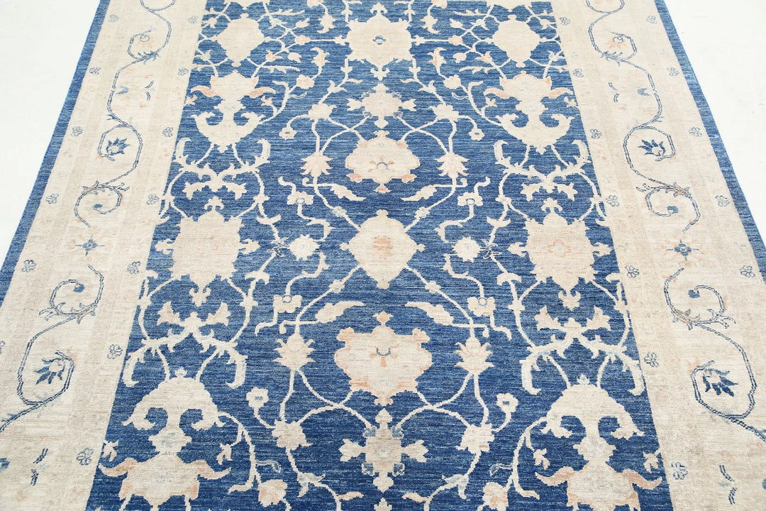 Afghan Ziegler Rug 5' 5" x 7' 7" Hand-Knotted | No. AT97448
