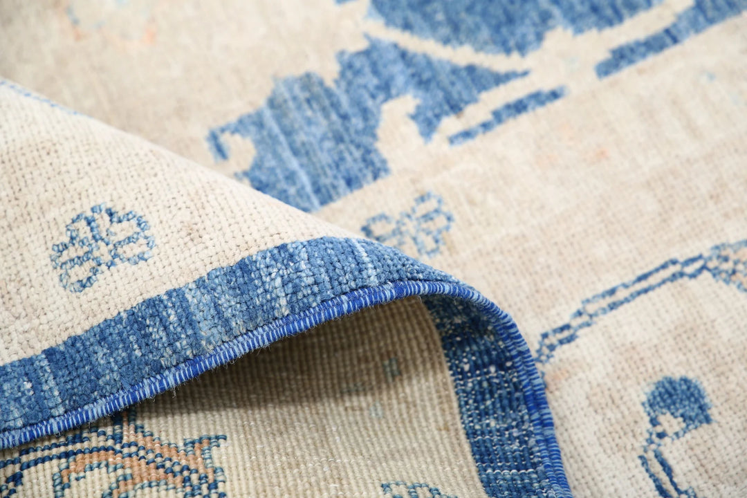 Afghan Ziegler Rug 5' 5" x 7' 7" Hand-Knotted | No. AT97448