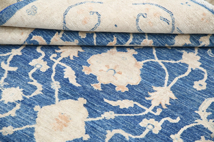 Afghan Ziegler Rug 5' 5" x 7' 7" Hand-Knotted | No. AT97448