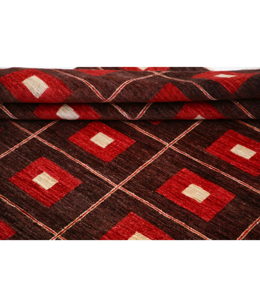 Afghan Modcar Rug 7' 8" x 9' 2" Hand-Knotted | No. AT97467