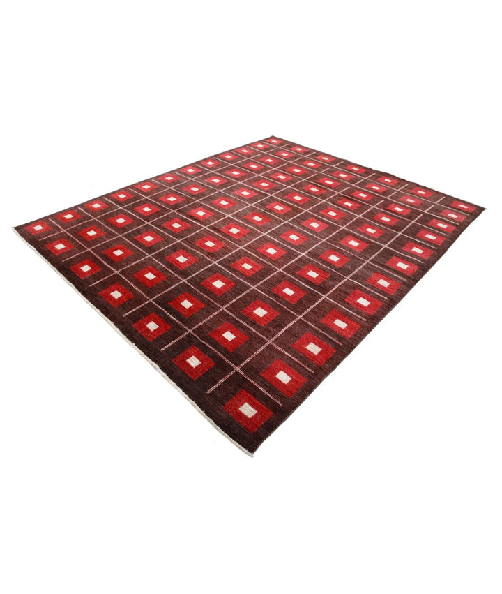 Afghan Modcar Rug 7' 8" x 9' 2" Hand-Knotted | No. AT97467