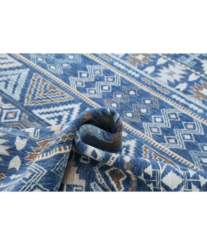 Afghan Khurjeen Rug 6' 9" x 8' 5" Hand-Knotted | No. AT97544