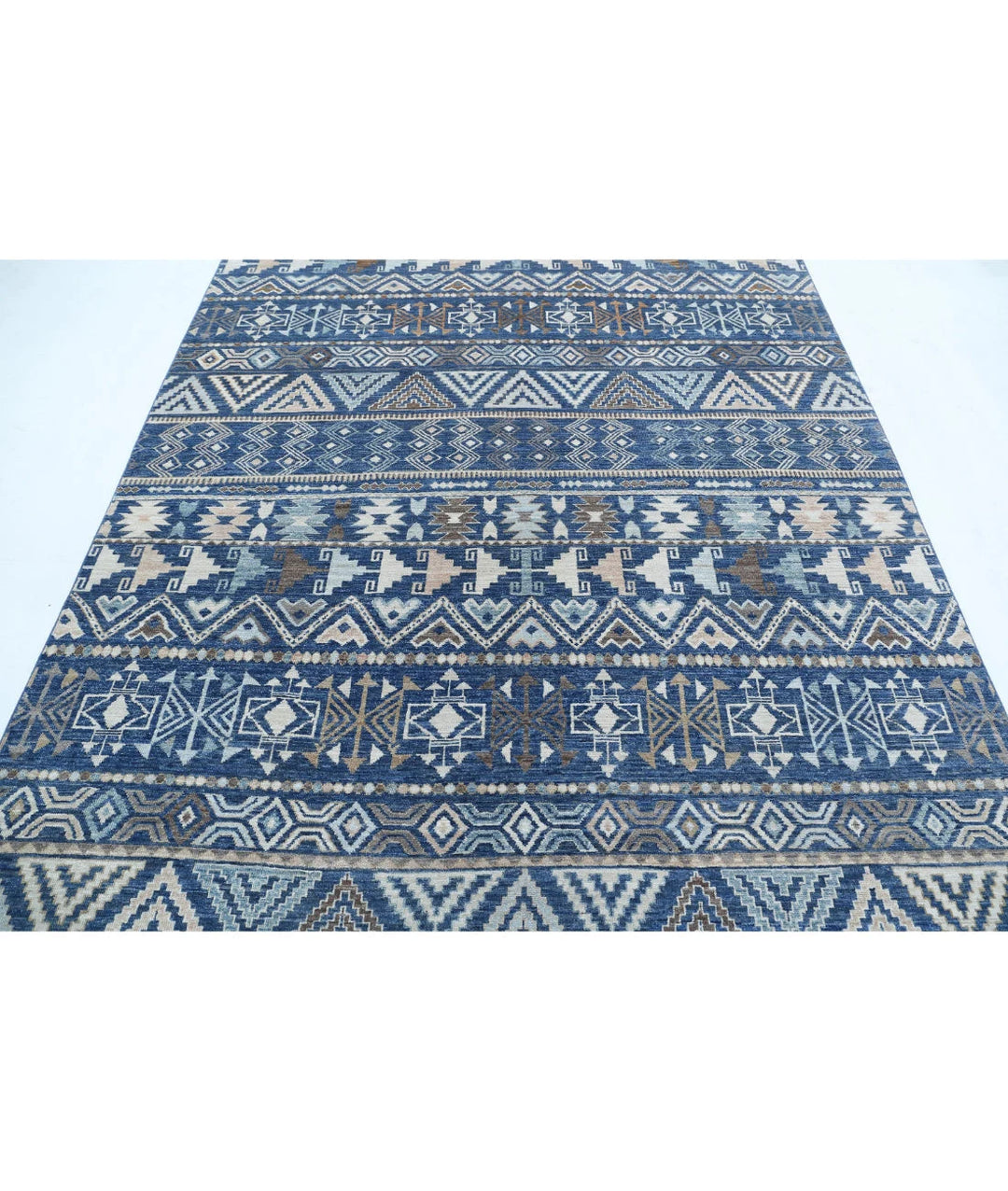 Afghan Khurjeen Rug 6' 9" x 8' 5" Hand-Knotted | No. AT97544
