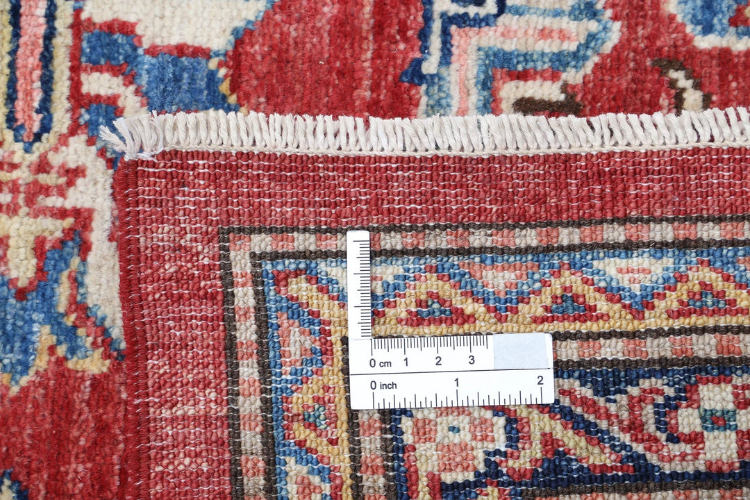Afghan Royal Kazak Rug 5' 8" x 8' 3" Hand-Knotted | No. AT97562