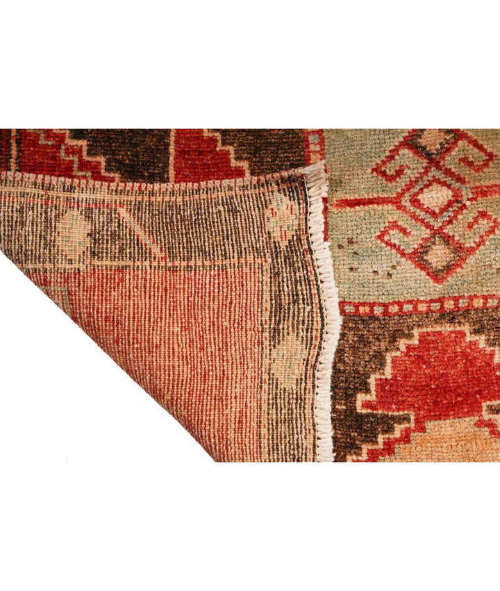 Turkish Anatolian Vintage Rug 3' 7" x 12' 2" Hand-Knotted | No. AT97580