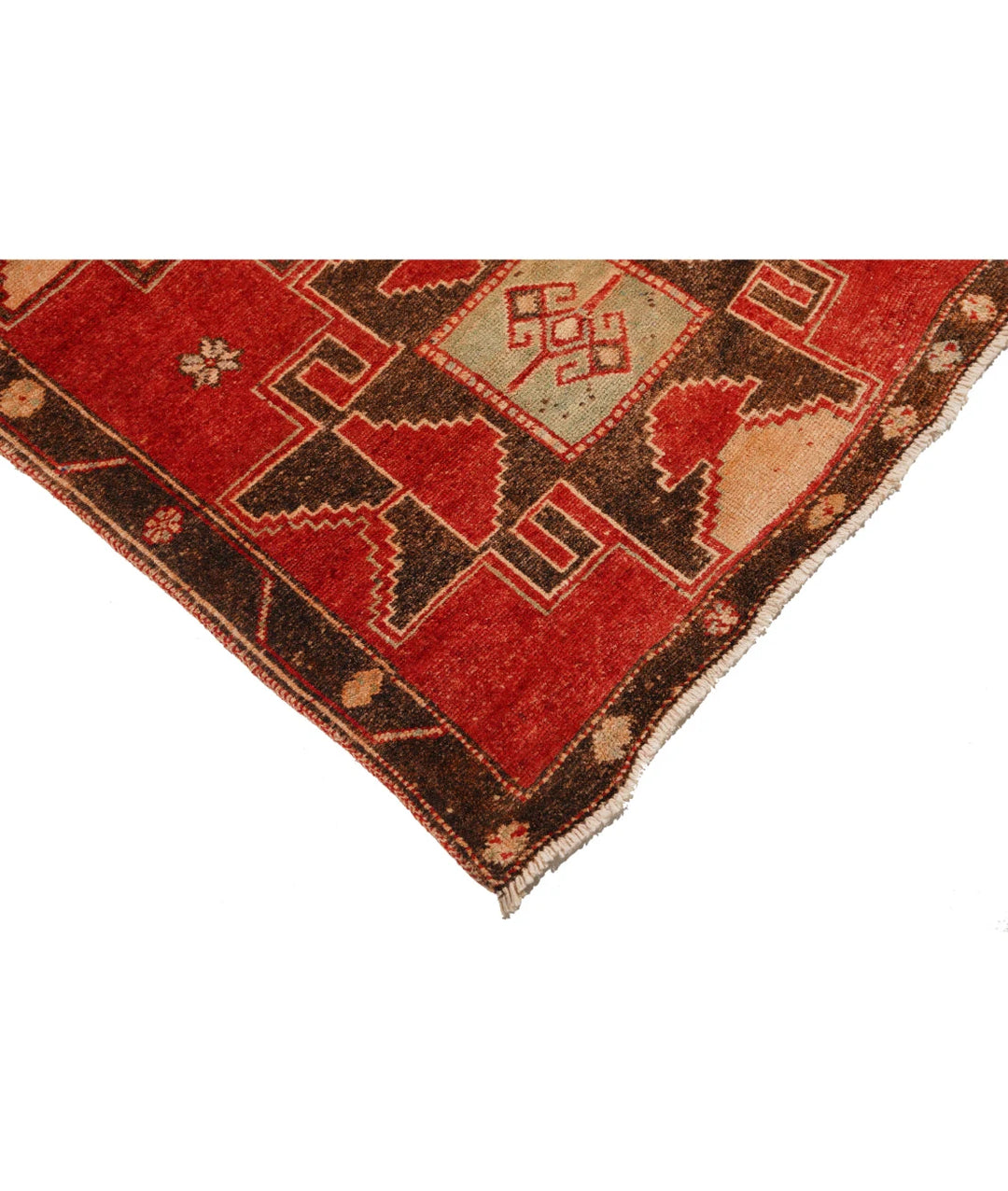 Turkish Anatolian Vintage Rug 3' 7" x 12' 2" Hand-Knotted | No. AT97580