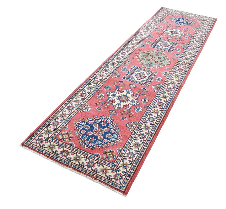 Afghan Kazak Rug 2' 8" x 9' 6" Hand-Knotted | No. AT97635