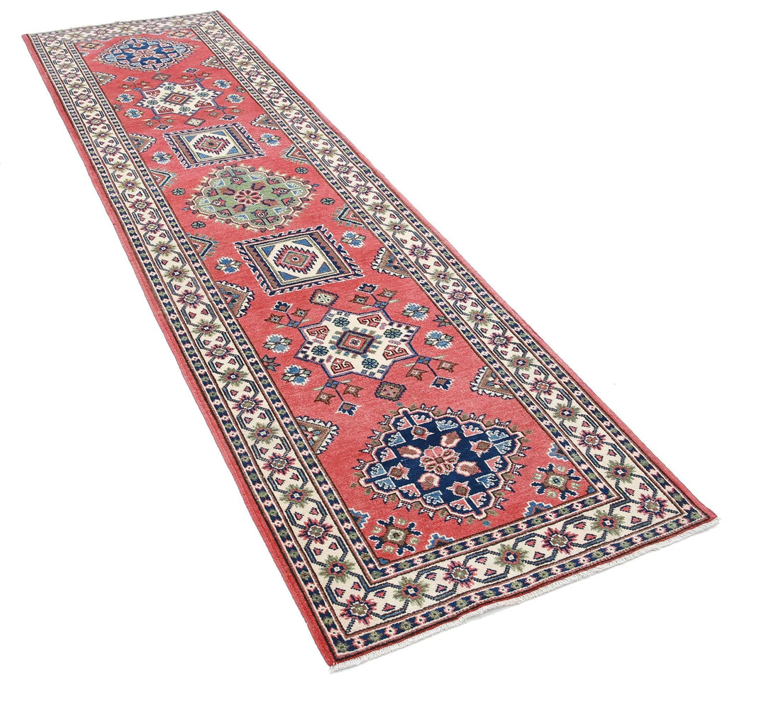Afghan Kazak Rug 2' 8" x 9' 6" Hand-Knotted | No. AT97635