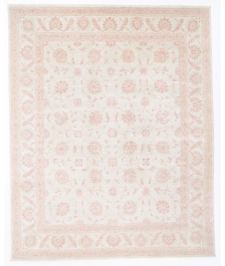Ivory Afghan Serenity Rug 11' 8" x 14' 6" Hand-Knotted | No. AT976991