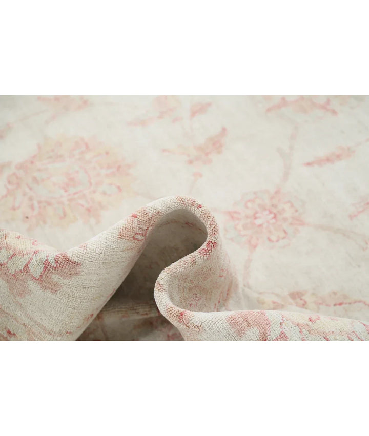 Ivory Afghan Serenity Rug 11' 8" x 14' 6" Hand-Knotted | No. AT976991