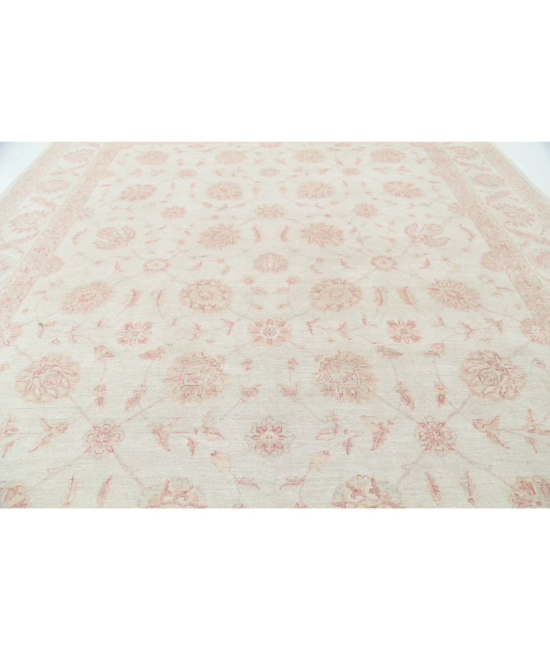 Ivory Afghan Serenity Rug 11' 8" x 14' 6" Hand-Knotted | No. AT976991