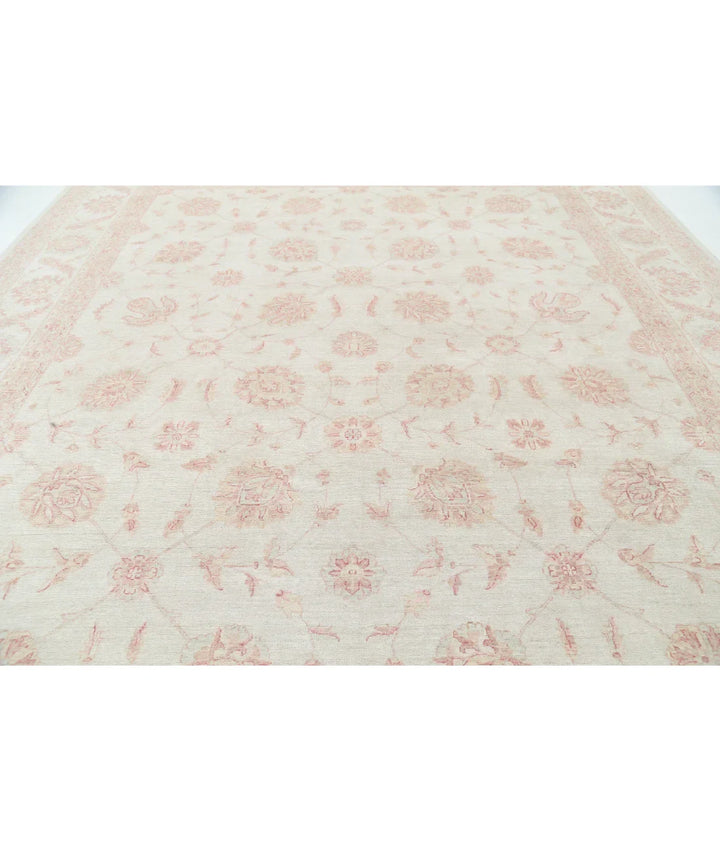 Ivory Afghan Serenity Rug 11' 8" x 14' 6" Hand-Knotted | No. AT976991