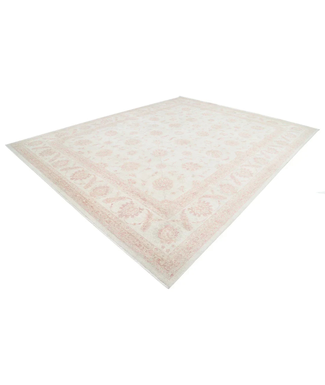 Ivory Afghan Serenity Rug 11' 8" x 14' 6" Hand-Knotted | No. AT976991
