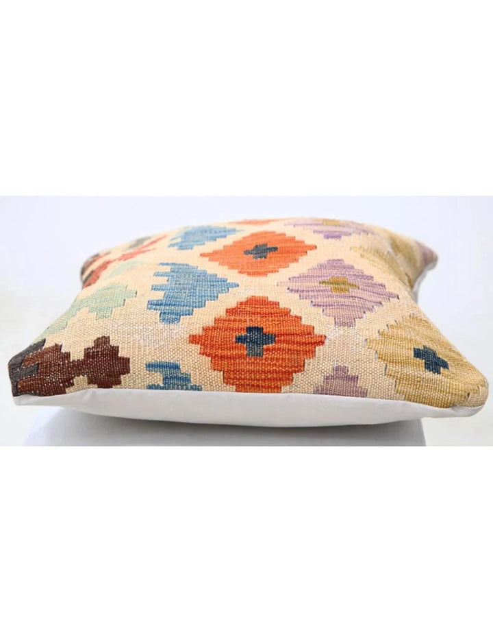 Afghan Tribal Pillow 1' 5" x 1' 5" Hand-Woven | No. AT97759