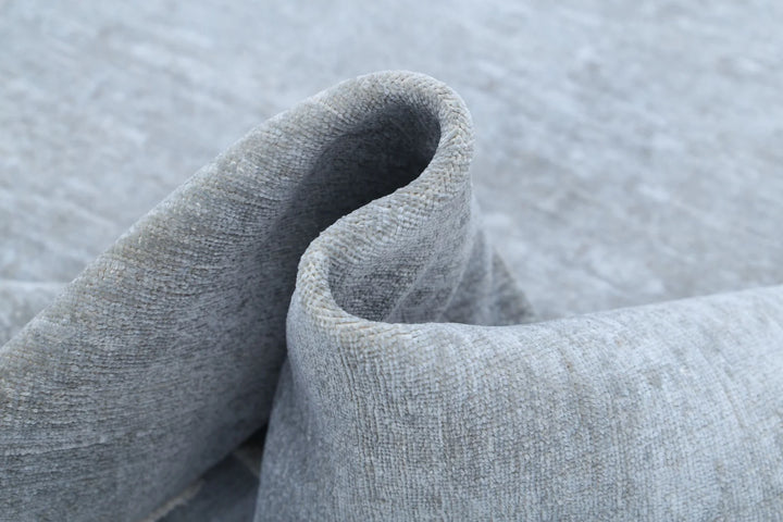 Grey Afghan Overdye Rug 6' 1" x 10' 8" Hand-Knotted | No. AT97769