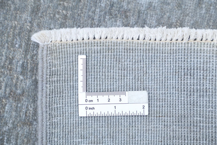 Grey Afghan Overdye Rug 6' 1" x 10' 8" Hand-Knotted | No. AT97769