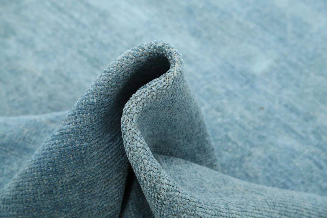 Blue Afghan Overdye Rug 8' 5" x 9' 6" Hand-Knotted | No. AT97856