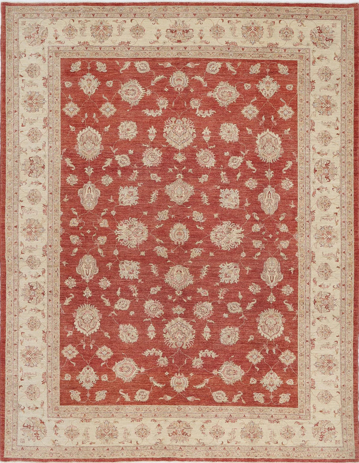 Afghan Ziegler Rug 8' 10" x 11' 5" Hand-Knotted | No. AT97996