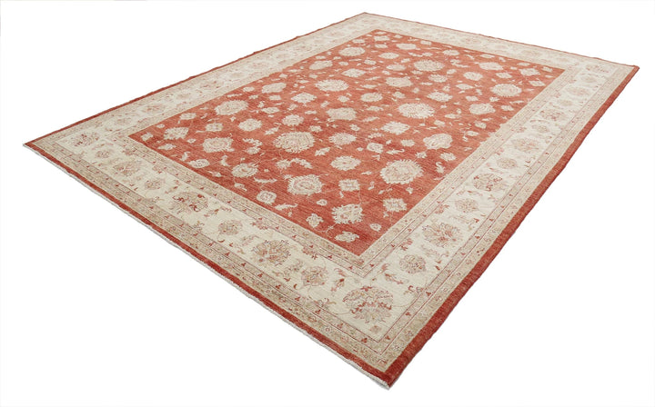 Afghan Ziegler Rug 8' 10" x 11' 5" Hand-Knotted | No. AT97996