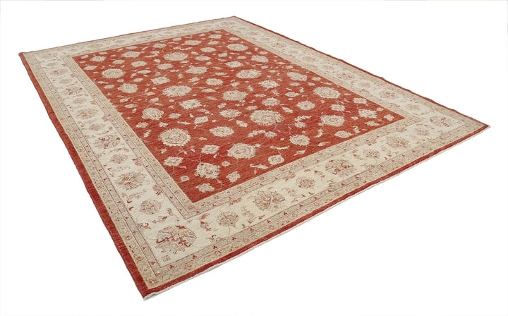 Afghan Ziegler Rug 8' 10" x 11' 5" Hand-Knotted | No. AT97996
