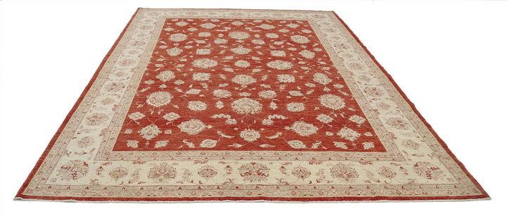 Afghan Ziegler Rug 8' 10" x 11' 5" Hand-Knotted | No. AT97996