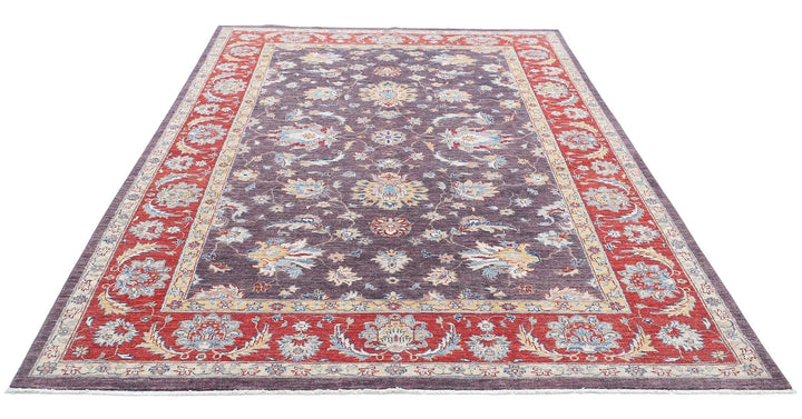 Afghan Ziegler Rug 6' 7" x 9' 10" Hand-Knotted | No. AT98101