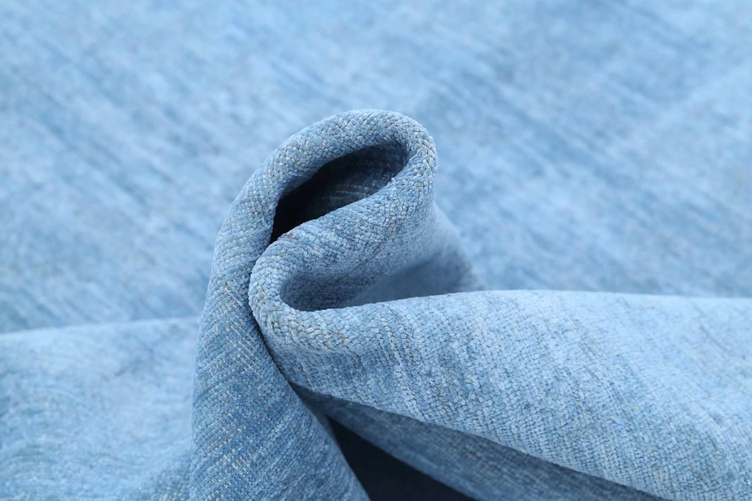 Blue Afghan Overdye Rug 7' 11" x 9' 1" Hand-Knotted | No. AT98114