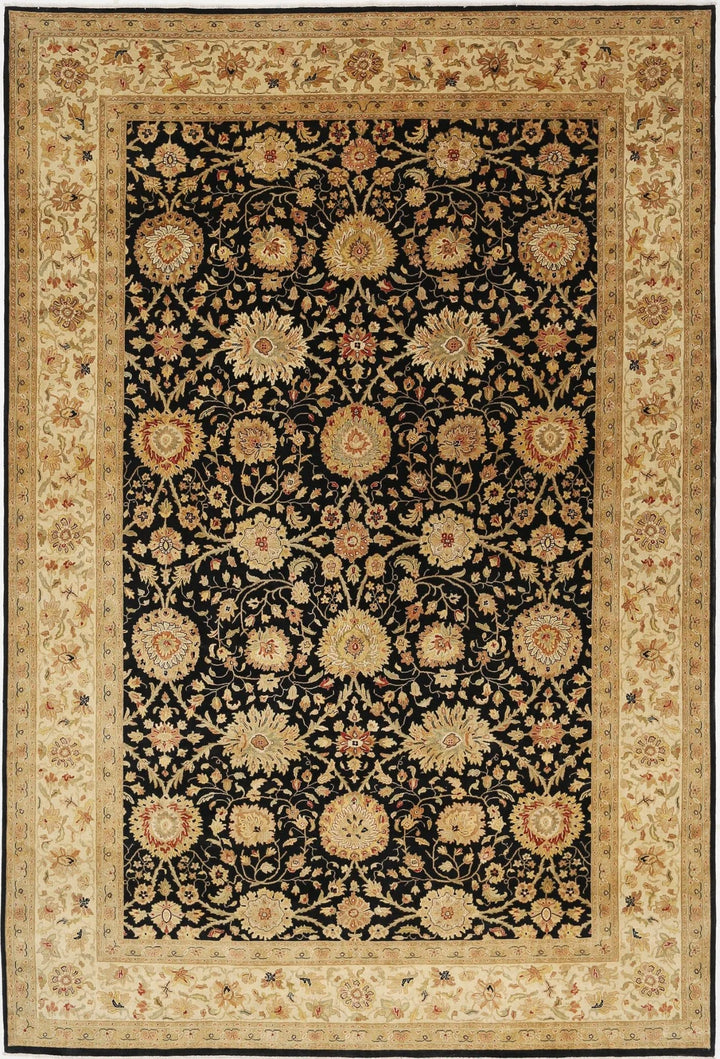 Black Indian Ziegler Rug 11' 9" x 17' 9" Hand-Knotted | No. AT981217