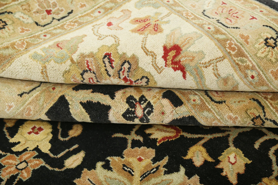 Black Indian Ziegler Rug 11' 9" x 17' 9" Hand-Knotted | No. AT981217