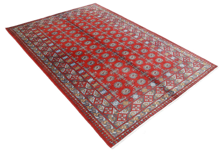 Afghan Revival Rug 5' 3" x 7' 9" Hand-Knotted | No. AT98188