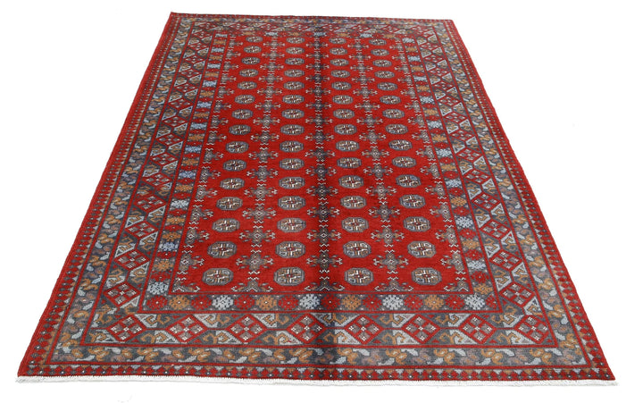 Afghan Revival Rug 5' 3" x 7' 9" Hand-Knotted | No. AT98188
